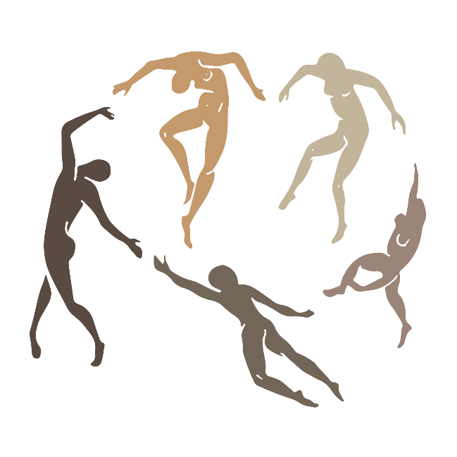 Silhouettes en mouvement, en cercle